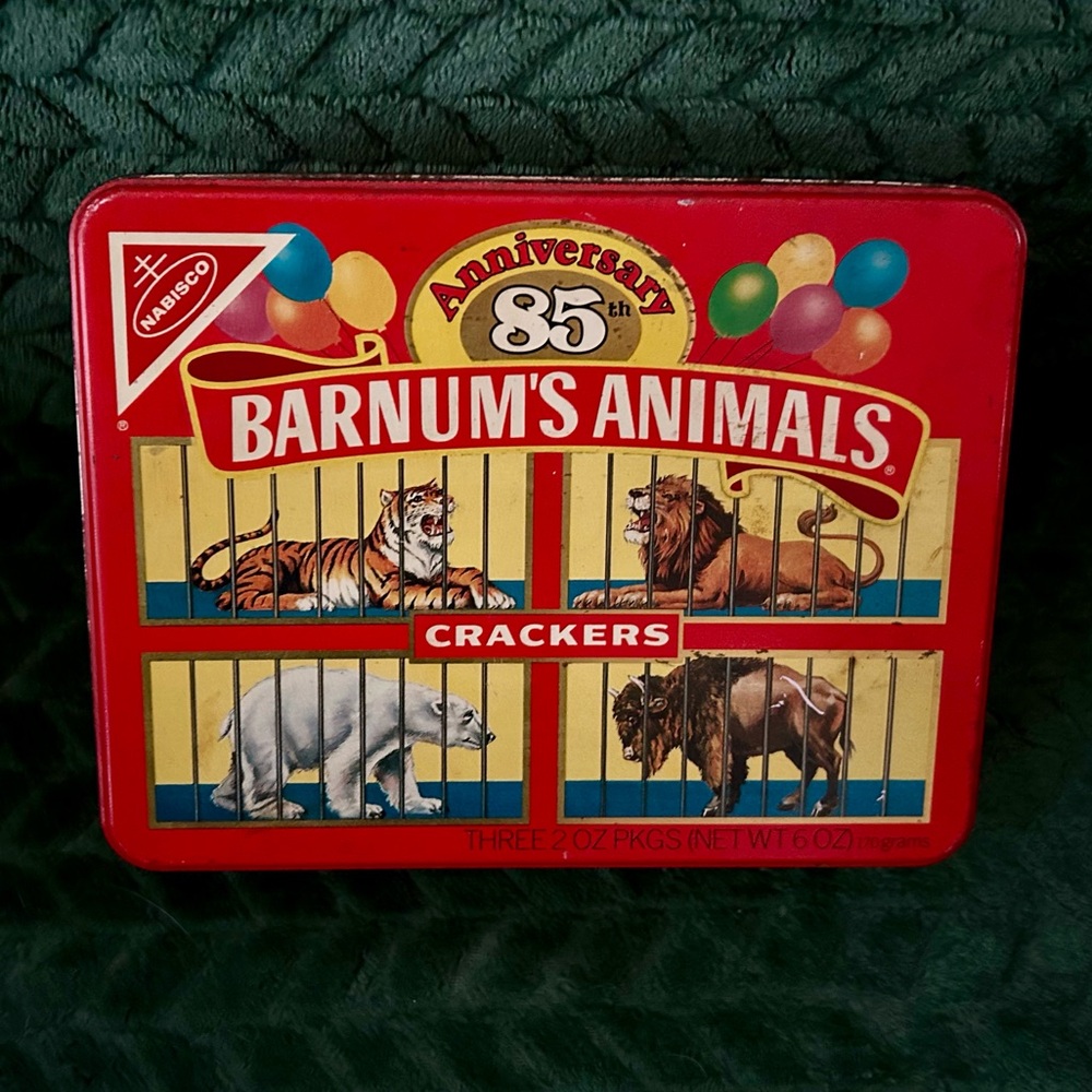 Vintage 1989 Nabisco Barnum's Animals Crackers 85th Anniversary Collectible Tin